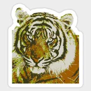 stylized tiger head Sticker